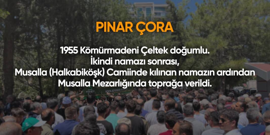 Konya'da bugün vefat edenler | 30 Ekim 2024 5